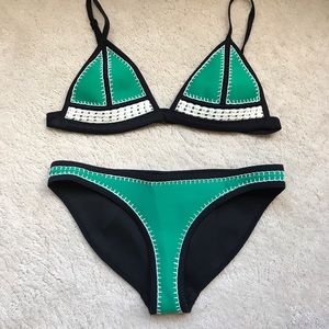 Green Triangl Bathing Suit